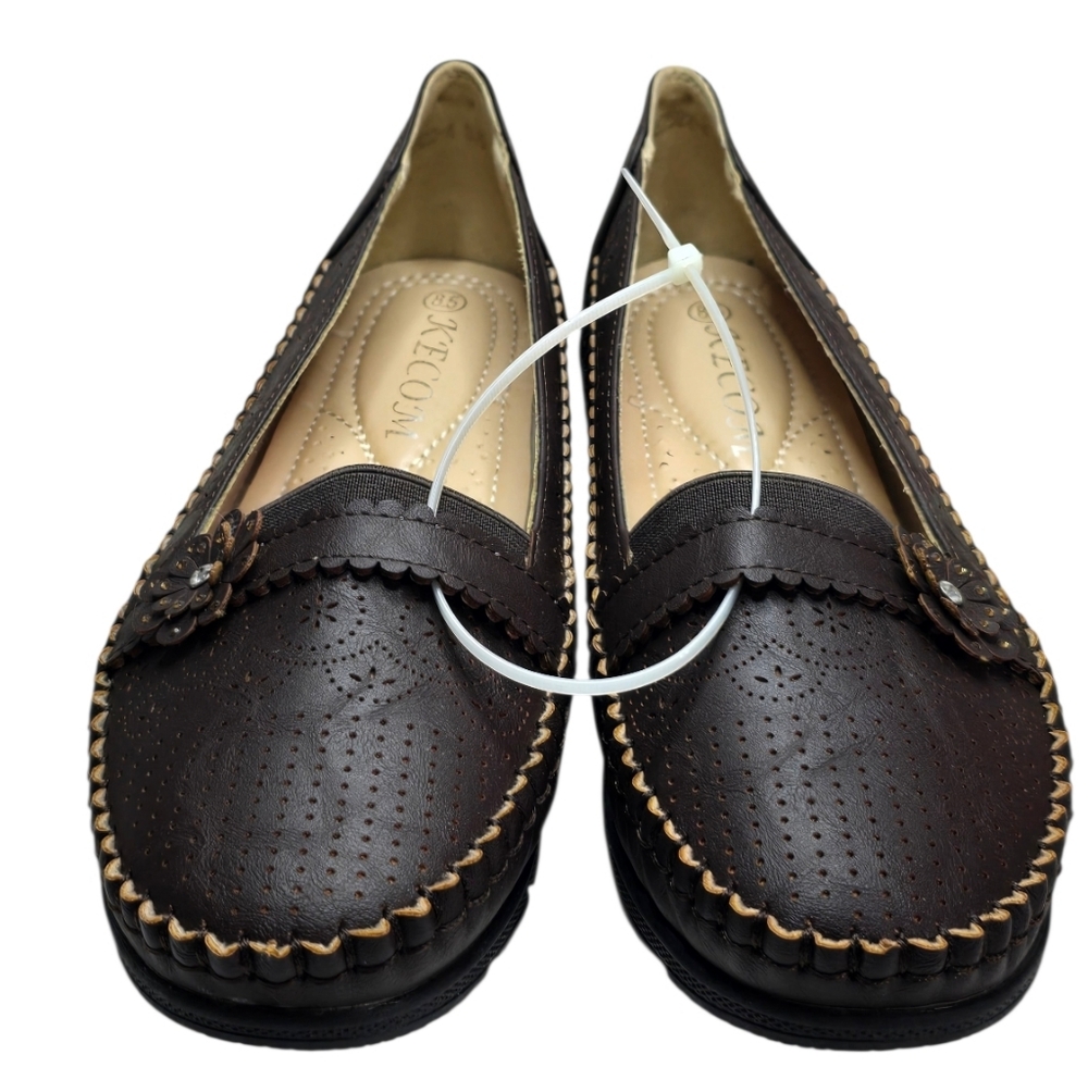 Kecom Women’s Dark Brown Slip-On Loafers